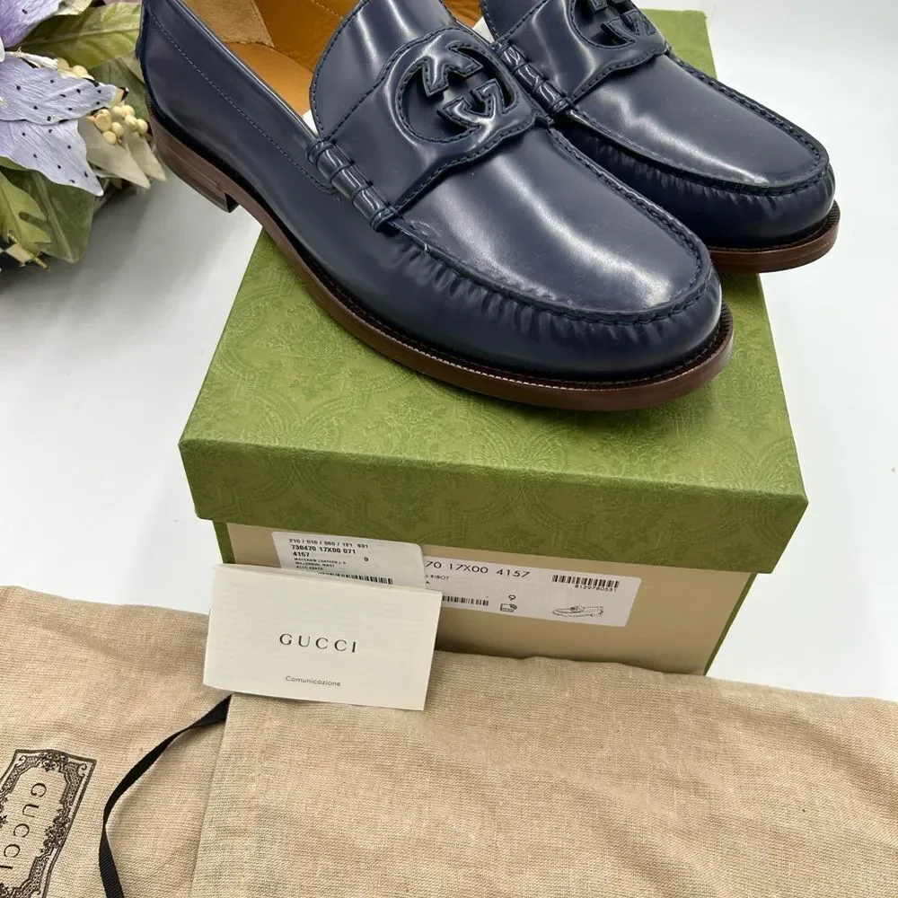 Men’s Gucci cut out GG loafers size 9 made in Italy cobbler soles - Picture 9 of 9